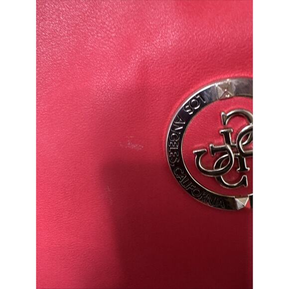 Guess Medium handbag red dome shaped zippered closure satchel - Picture 13 of 16